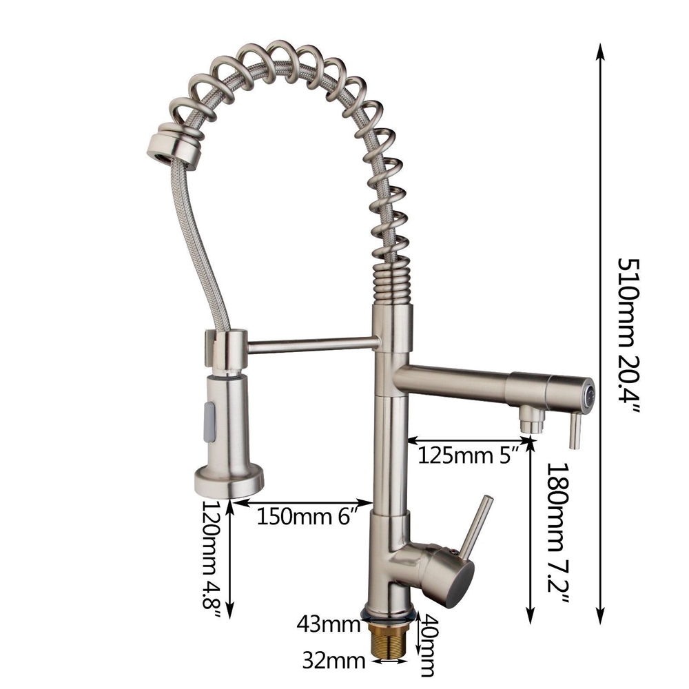 Vienna Single Handle Pull Down Kitchen Faucet with 