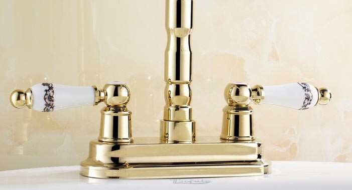 BILBAO Gold DOUBLE CERAMIC HANDLE MIXER FAUCET